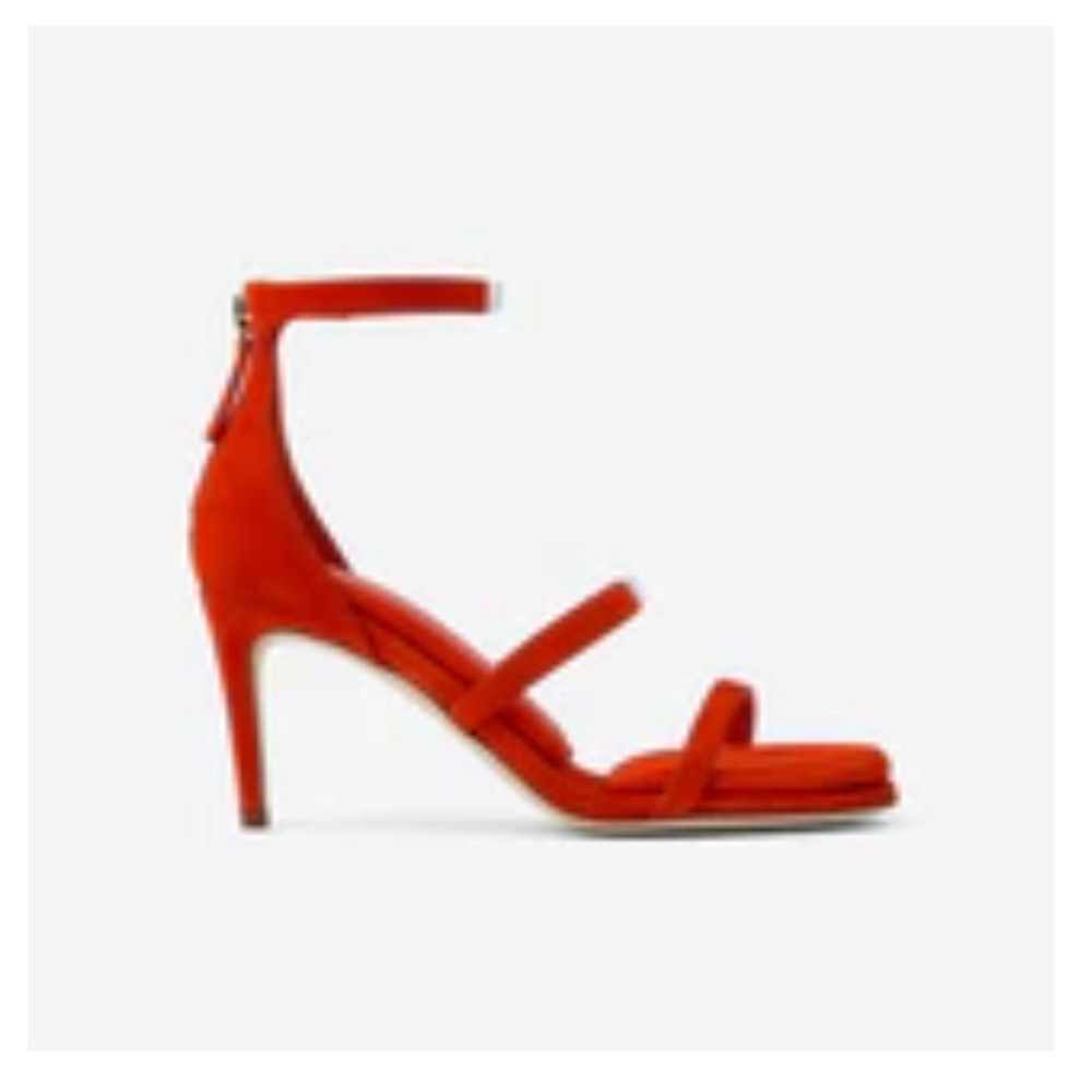 Tamara Mellon - Reverse Sandal 75 NWT. Gorgeous Oxy Red Suede! Sz 38.5